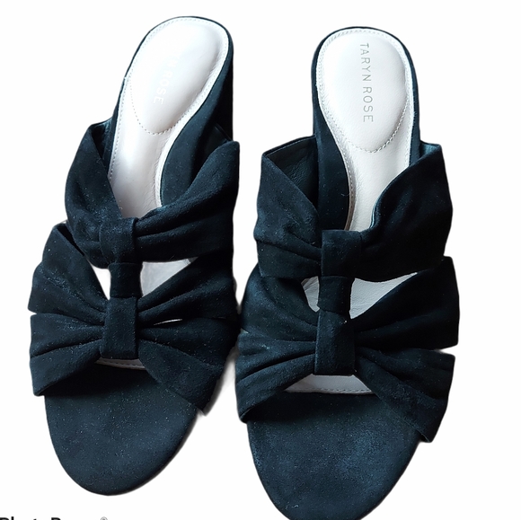 Taryn Rose Lana Slides black suede - Picture 8 of 14